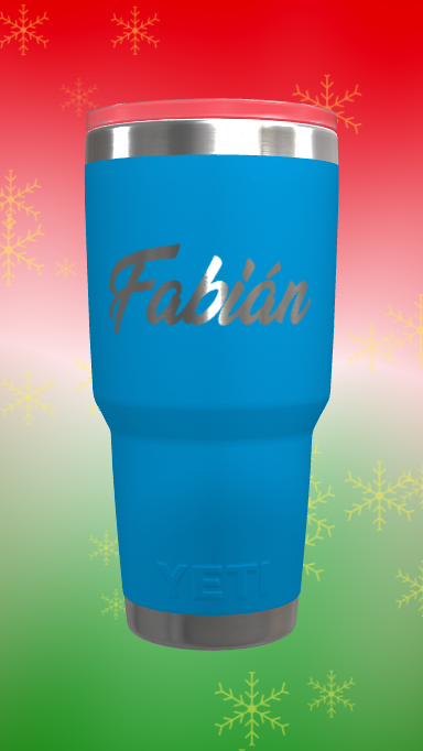 Customization: YETI Rambler 30 oz Tumbler - Big wave blue