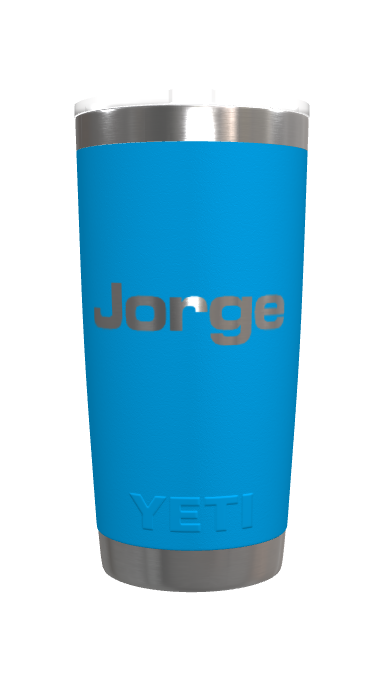 Customization: YETI Rambler 20 oz Tumbler - Big Wave Blue
