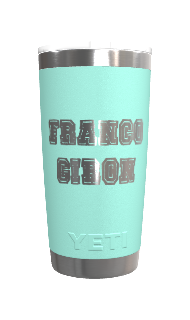Customization: YETI Rambler 20 oz Tumbler - Seafoam