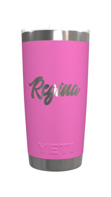Customization: YETI Rambler 20 oz Tumbler - Wildflower Fuchsia