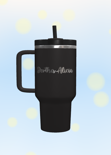 Customization: The Quencher H20 Flowstate Tumbler  40 OZ - Black 2.0