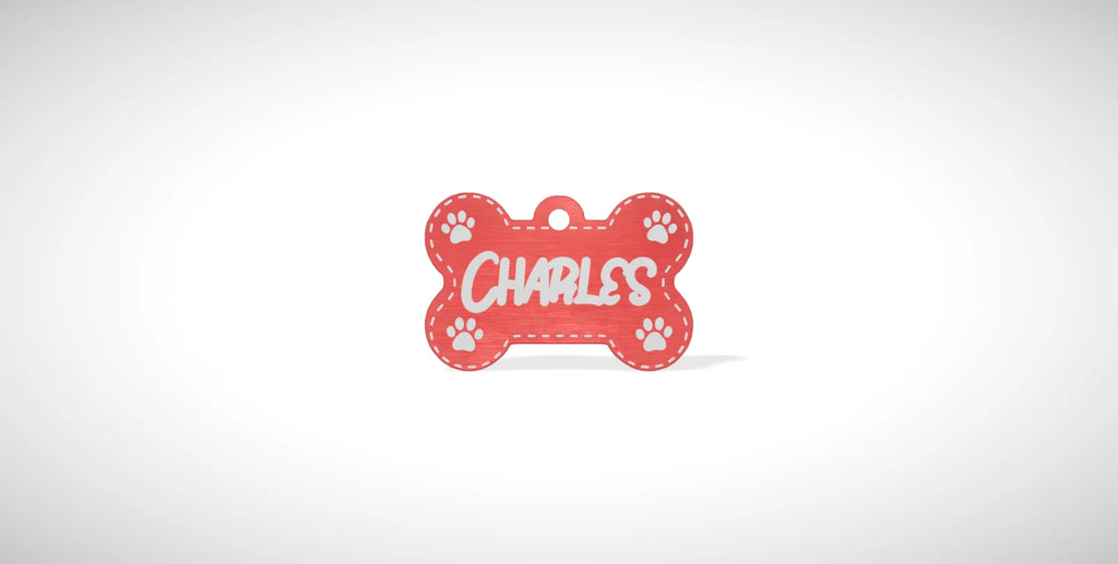 Personalización: Placa de Hueso - Rojo / Mediano