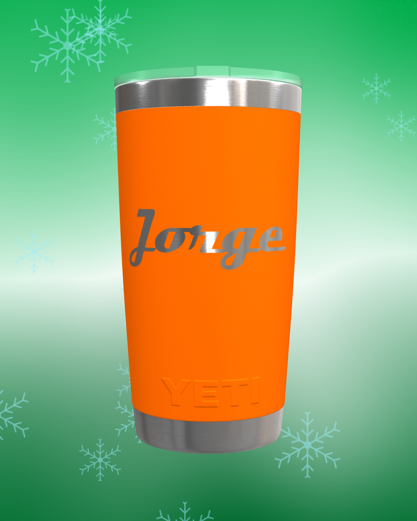 Customization: YETI Rambler 20 oz Tumbler - King Crab Orange
