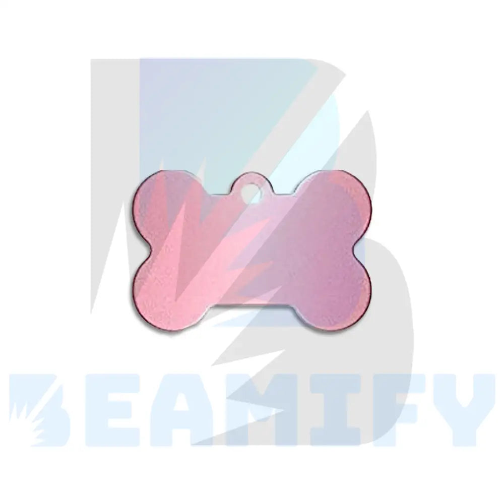 Placa De Hueso Rosa Pastel / Chico Placas Identificacion